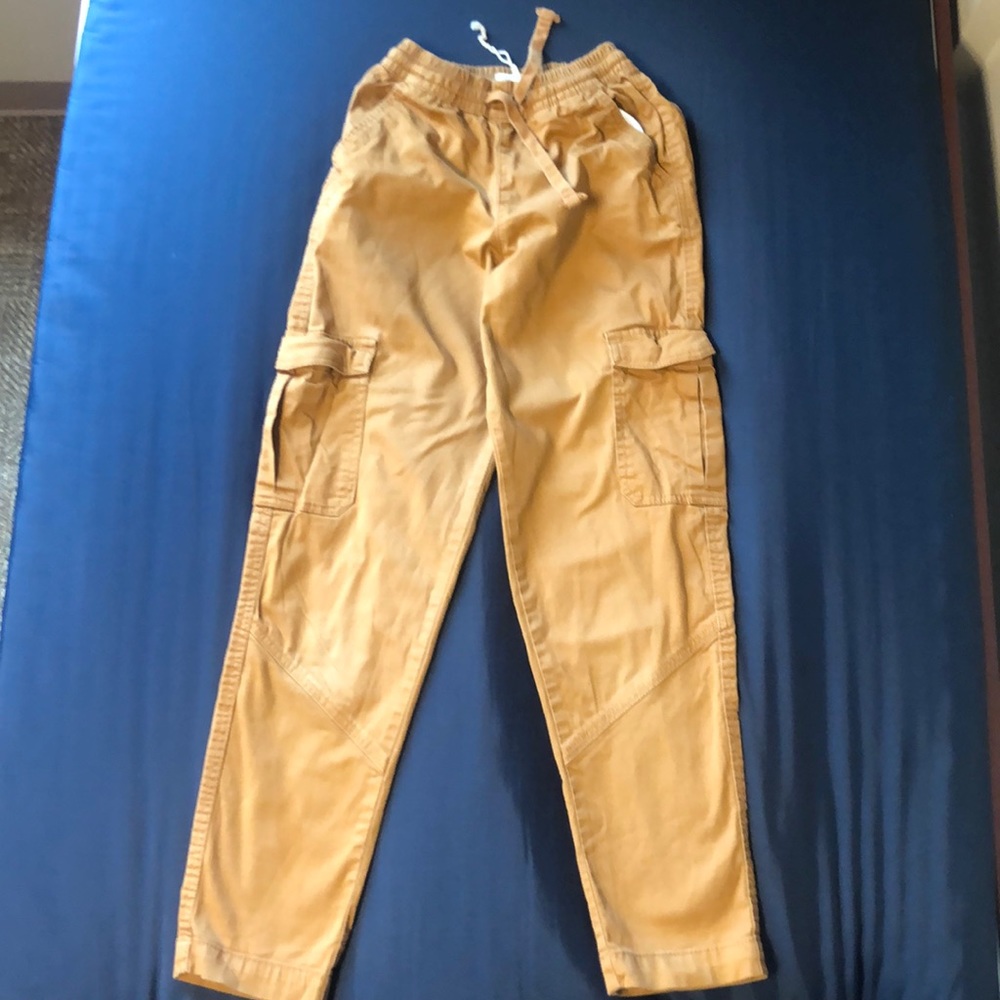 Women’s Cargo Pants with Pockets - Brown Tan Gold